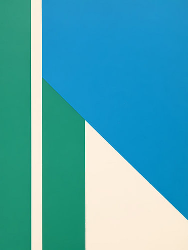 Blue Minimalist Abstract Composition