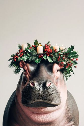 Nijlpaard Kerstmis