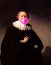 Portrait de Rembrandt d'un homme avec un chewing-gum par Maarten Knops Aperçu