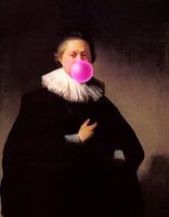 Rembrandt Portrait of a Man with Bubble Gum