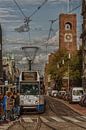 Tram stopt voor de mensen @ Amsterdam - NL van Elmar Marijn Roeper thumbnail