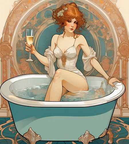 Bathe with champagne