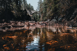 Swedish nature – Large-format photo print of the stone arch bridge in the woods near Brattfallet by Dylan Winter Visuals
