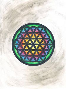 Die Blume des Lebens Mandala von Sandra Steinke