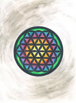 The flower of life Mandala by Sandra Steinke