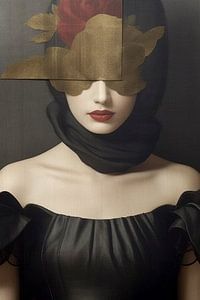 Portrait moderne en style collage sur Carla Van Iersel