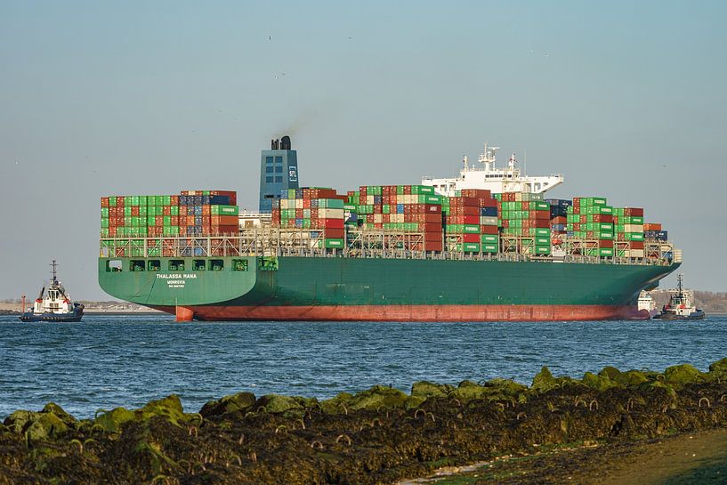 Das Containerschiff Thalassa Mana. von Jaap van den Berg