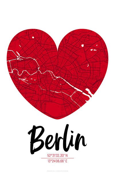 Berlijn - Stadsplattegrond ontwerp stadsplattegrond (hart) van ViaMapia