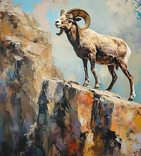 Peinture de la falaise du Bélier