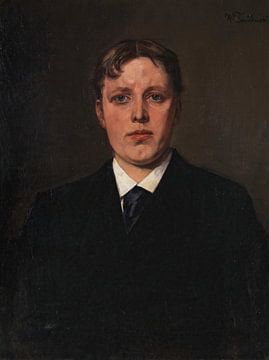 Portret Nikolaus Trübner, broer van de kunstenaar, Wilhelm Trübner
