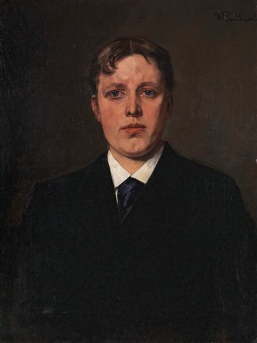 Portret Nikolaus Trübner, broer van de kunstenaar, Wilhelm Trübner