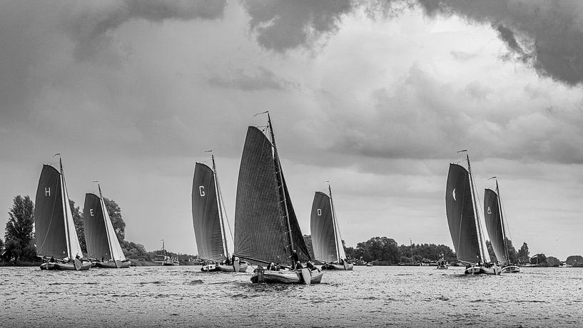 Naar de start met skûtsje Aebelina van ThomasVaer | Tom Coehoorn