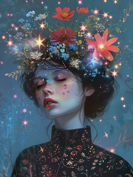 Cosmos Woman | Stardust Dreams par Peinture Abstraite