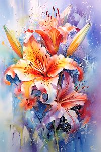 Abstraktes Bild einer Blume/Blumen.