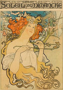 Soleil du Dimanche by Alphonse Mucha by Peter Balan