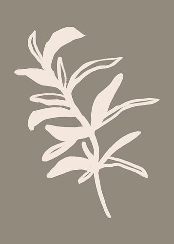 Bohemian illustratie in aardetinten, botanisch