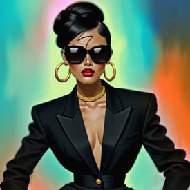 Power Stride: De Zwart-Gouden Icon van Ronaldo Draws