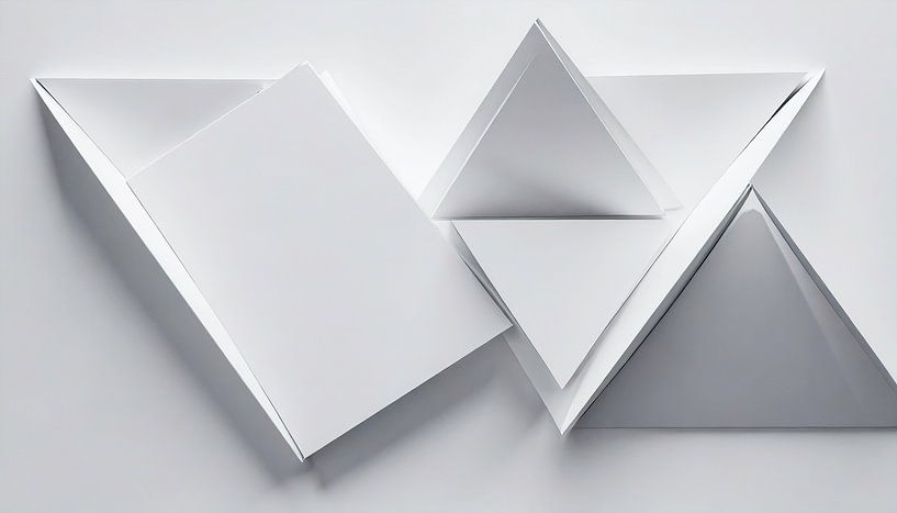 Le blanc avec des formes et de l'art par Mustafa Kurnaz