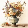 Des couleurs pastel dans ce vase de fleurs sur Brian Morgan