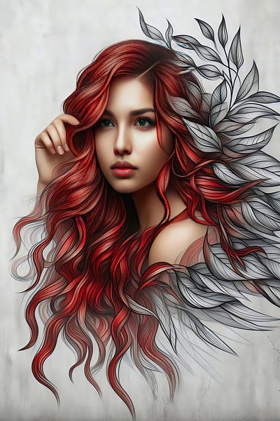 Feuilles d'or et cheveux de feu par INGO
