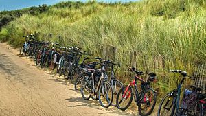 Fahrräder am Strand in Holland