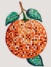 Orangefarbenes Puzzleteil
