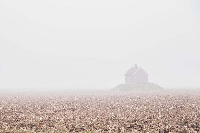 Cottage in the fog by Petra Brouwer