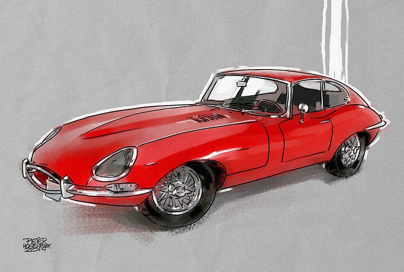 Jaguar E-Type van Pieter Hogenbirk