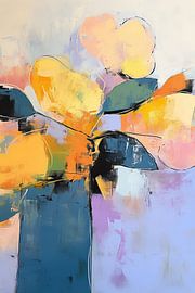 Fleur moderne sur Peinture Abstraite