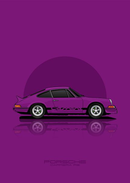 Kunstauto PORSCHE CARRERA RS Lila von D.Crativeart