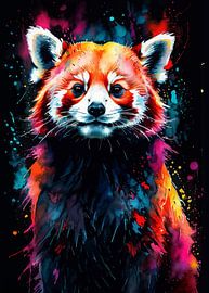 Rode Panda Aquarel Neon