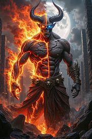 IGNAVAR - Der Dämon aus Feuer und Schatten vor dem Vollmond von INFERAURUM