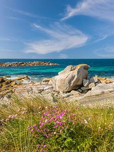 Felsformation am Plage de Rêve, Cléder, Bretagne