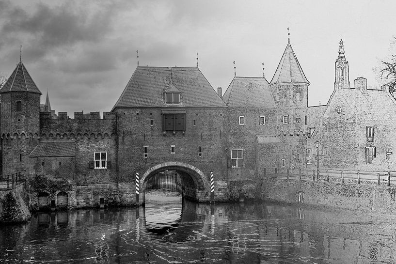 Photo sketch The city gate of Amersfoort by Jeroen Berendse