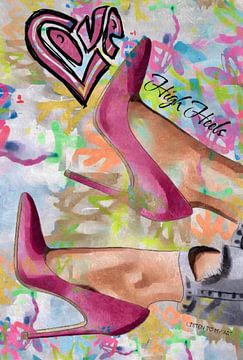 High Heels | Hoge hakken en graffiti van Wil Vervenne