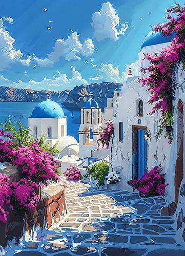 Het eiland Santorini