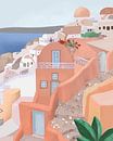 Santorini, Griekenland van Petra Lizde thumbnail