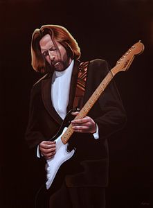 Peinture d'Eric Clapton sur Paul Meijering