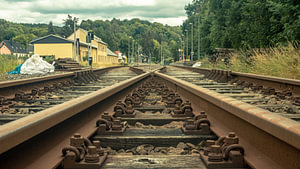 Erzgebirge Einsiedel Bahnhof und Stadt