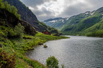 Red house in the mountains - Norway