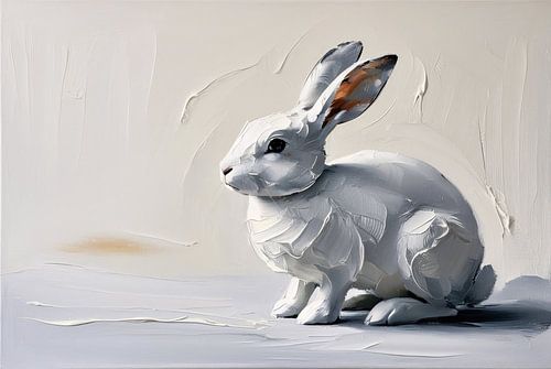 Abstract konijn in zachte kleuren