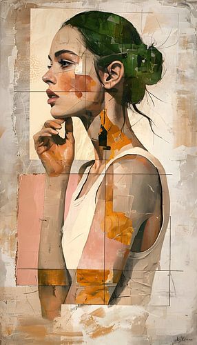 Portret  van een serene vrouw