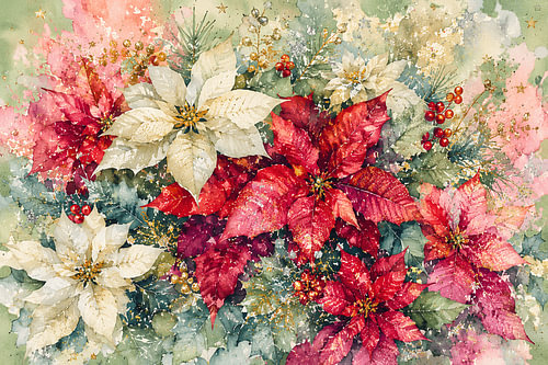 La magie des fleurs avec les étoiles de Noël