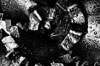 Tricone drill bit close up
