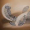 Zebrastreifen in schwarz, weiß, braun, weichen Formen und Pastellfarben. von J.a Dijkstra