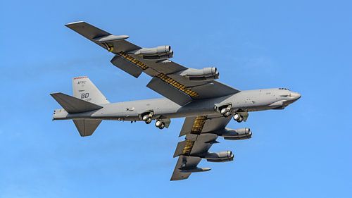 De imposante Boeing B-52H Stratofortress.