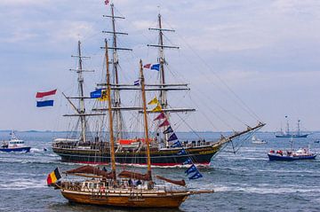 Clipper Stad Amsterdam met de kroonprins aan boord