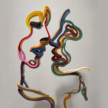 Abstrakte Kopfkontur