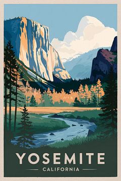 Yosemite, Californië van Poster Art Shop