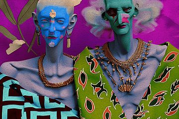 Pop art-paradise birds of paradise by Ton Kuijpers